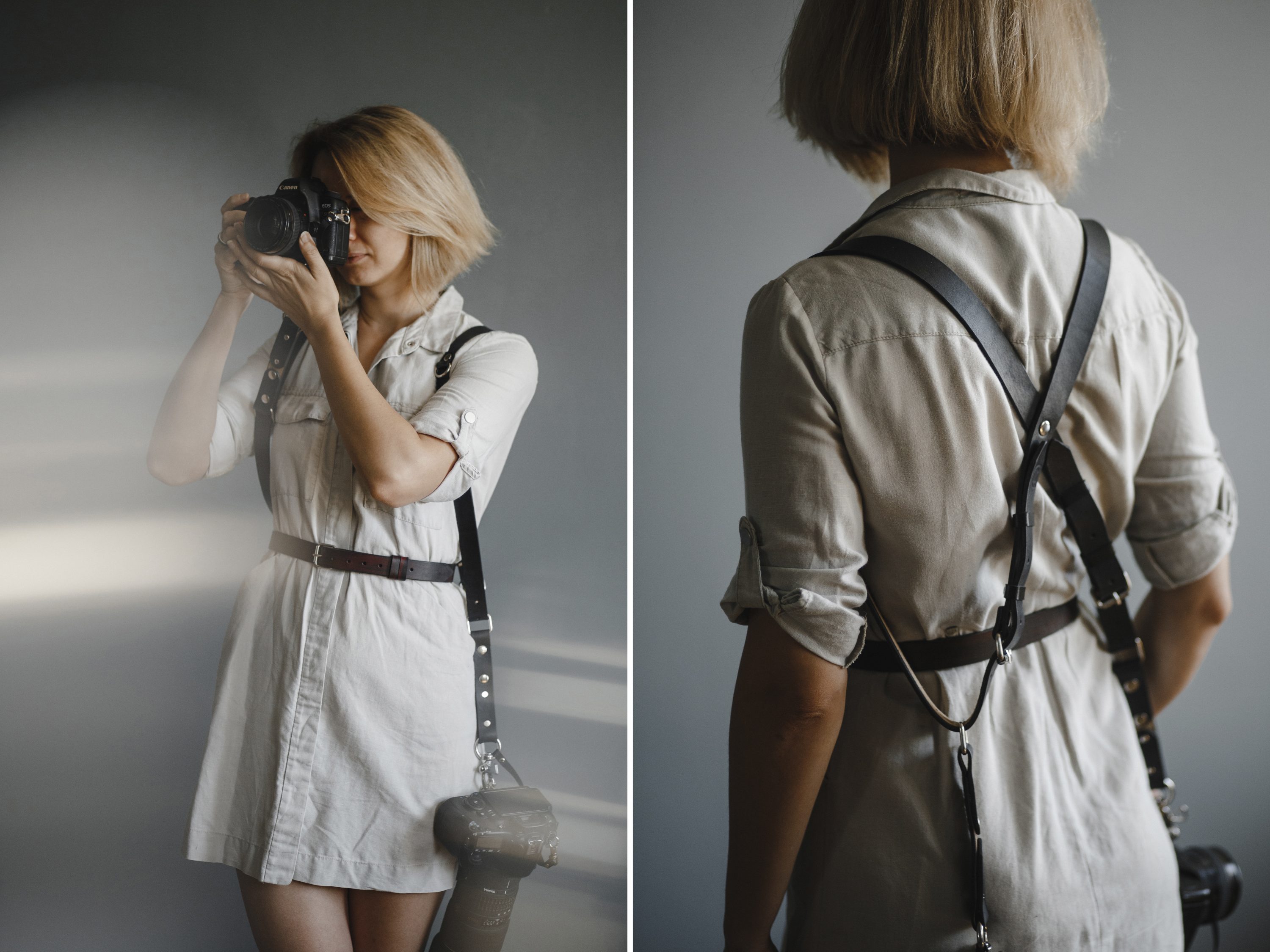 Narrow photographer harness DesiredLeather