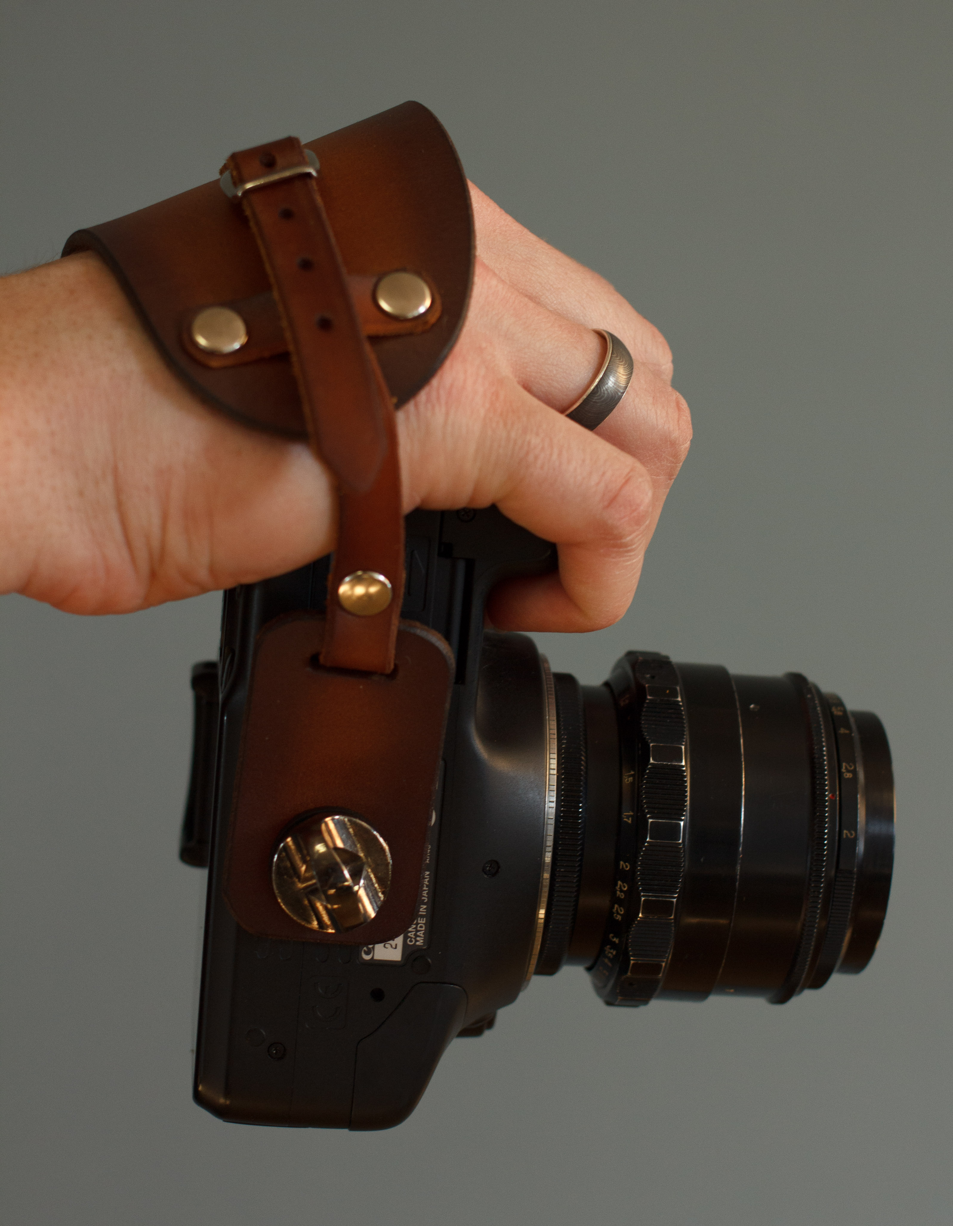 Adjustable Leather Camera Hand Strap DesiredLeather