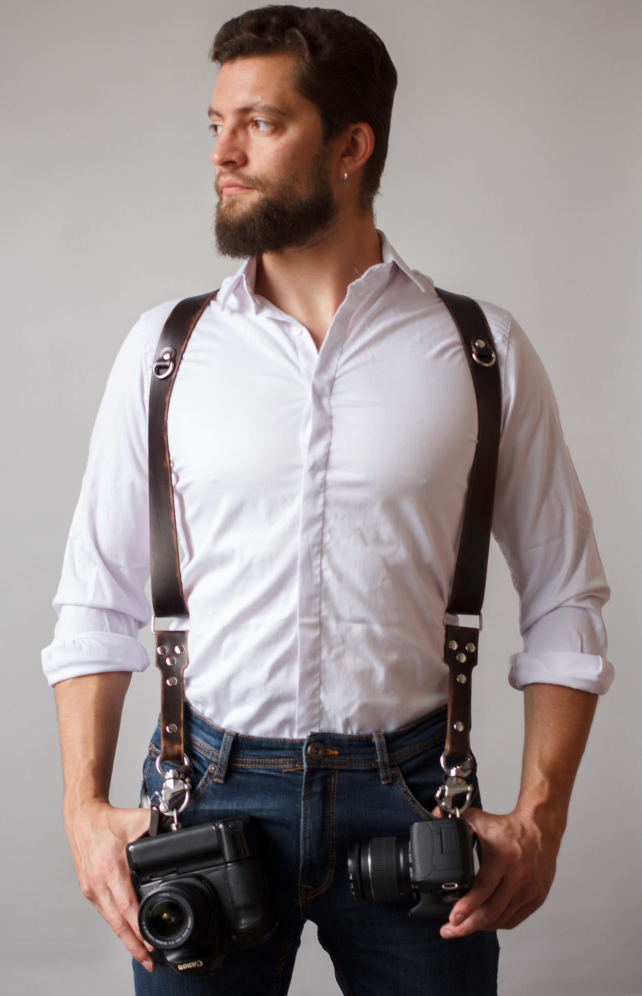 Modern vintage camera strap - DesiredLeather