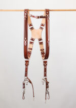 Handmade leather camera strap set with stitching - versatile accessories for photographers and creatives