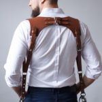 Handmade leather dual camera strap for photographers and accessories by Desired Leather
