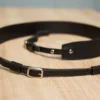 Leather neck camera strap