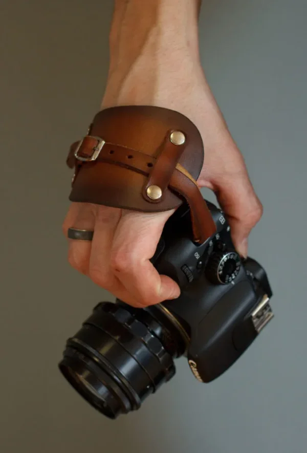Adjustable Leather Camera Hand Strap - Image 4
