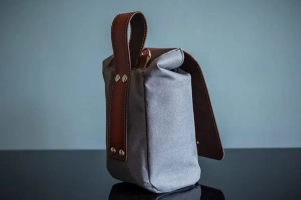 Lens Pouch with gray canvas - Image 3