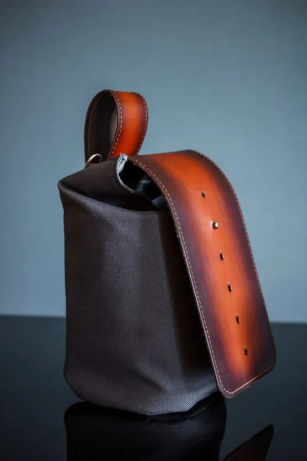 Lens Pouch with gray canvas - Image 7