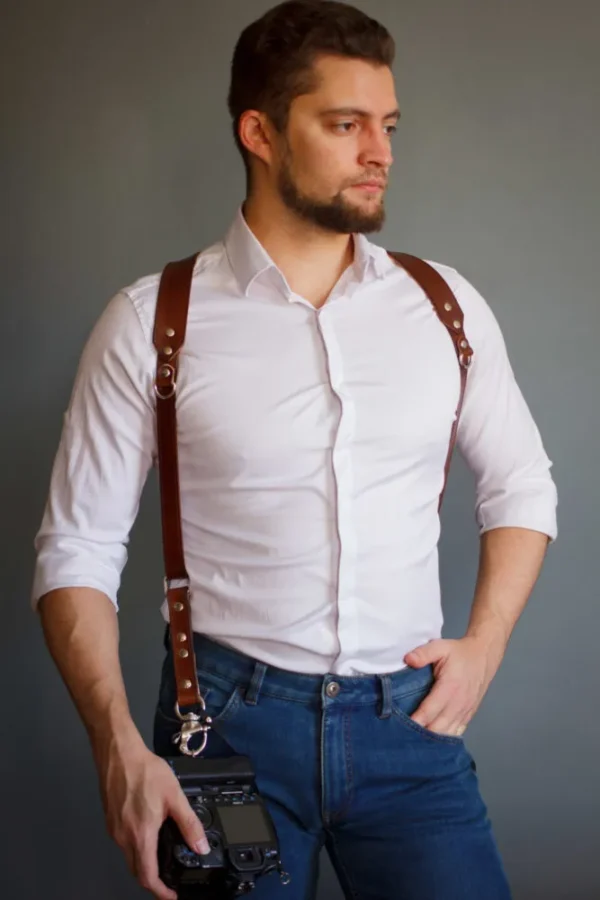 Сombined strap width camera harness with stitching - Image 2