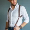 Men’s leather suspenders - Image 5