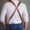 Сombined strap width camera harness with stitching