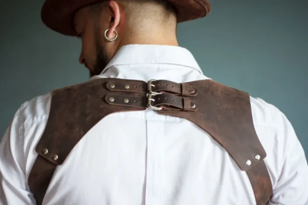 Men’s leather suspenders - Image 3