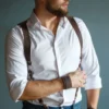 Men’s leather suspenders - Image 2