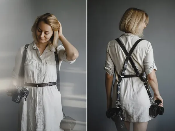 Narrow photographer harness
