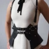 Leather Women's harness with Corset - Image 5